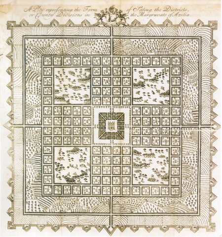 Plan der Idealstadt Azilia (1717) (Foto: Ruth Eaton, 2001)