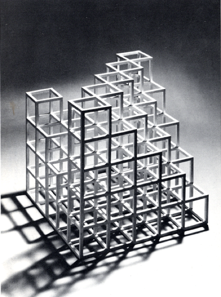 Sol LeWitt: Cubic Construction - Diagonal 4, Oposite Corners 1 and 4 (Foto: Rötzler, Willi, 1995)