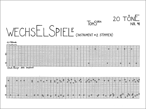 Tom Sora: Wechselspiele, Titelseite (Handschrift)